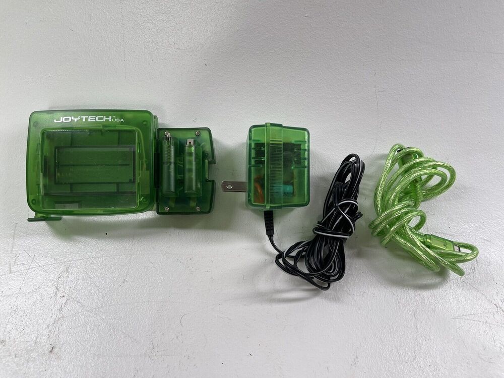 Nintendo Game Boy Color Clear Green Zoom & Ac Adapter Electronics Game